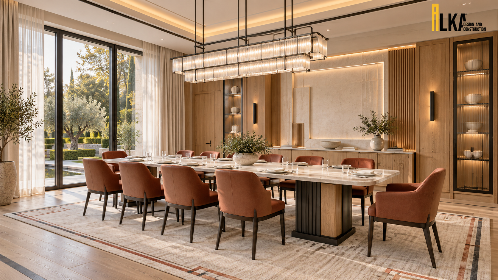 Villa Aurelia — Garden-facing dining room