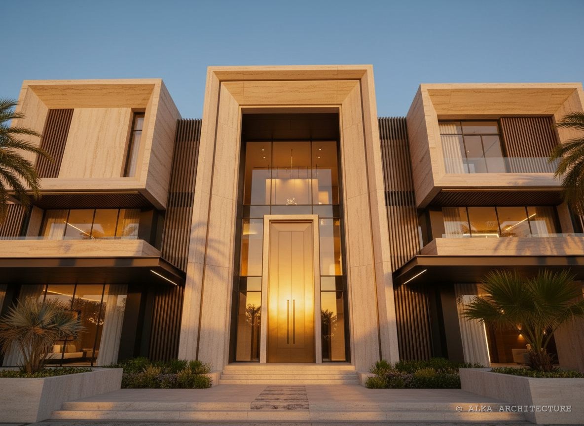 Villa Dakhin — FAÇADE — TWILIGHT