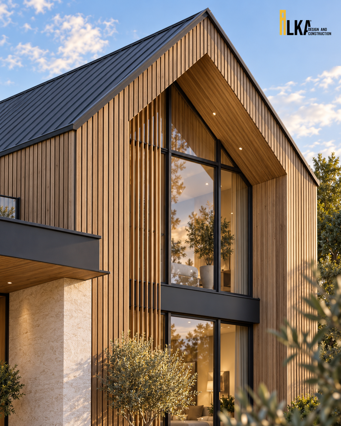 Villa Sylva — Vertical timber cladding and glazing