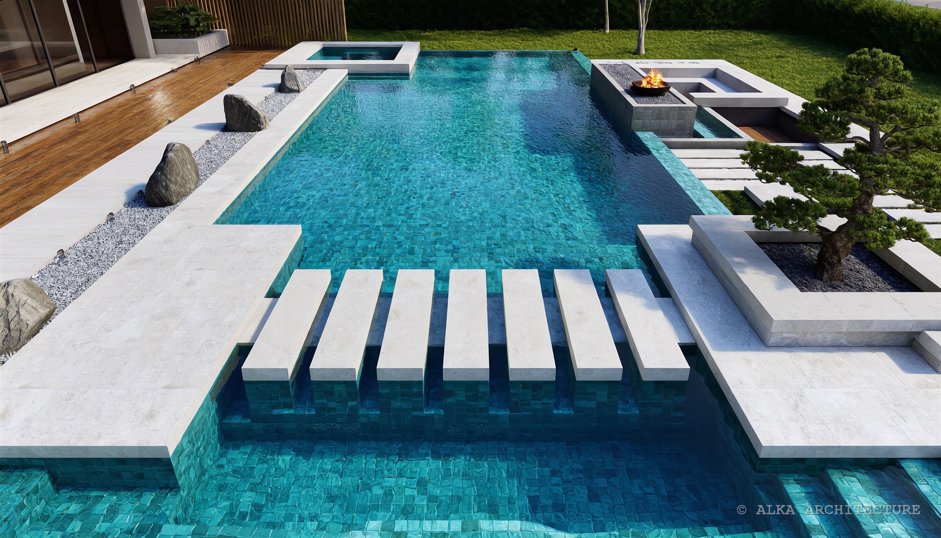 Villa Hauz — POOL — STONE WALKWAY