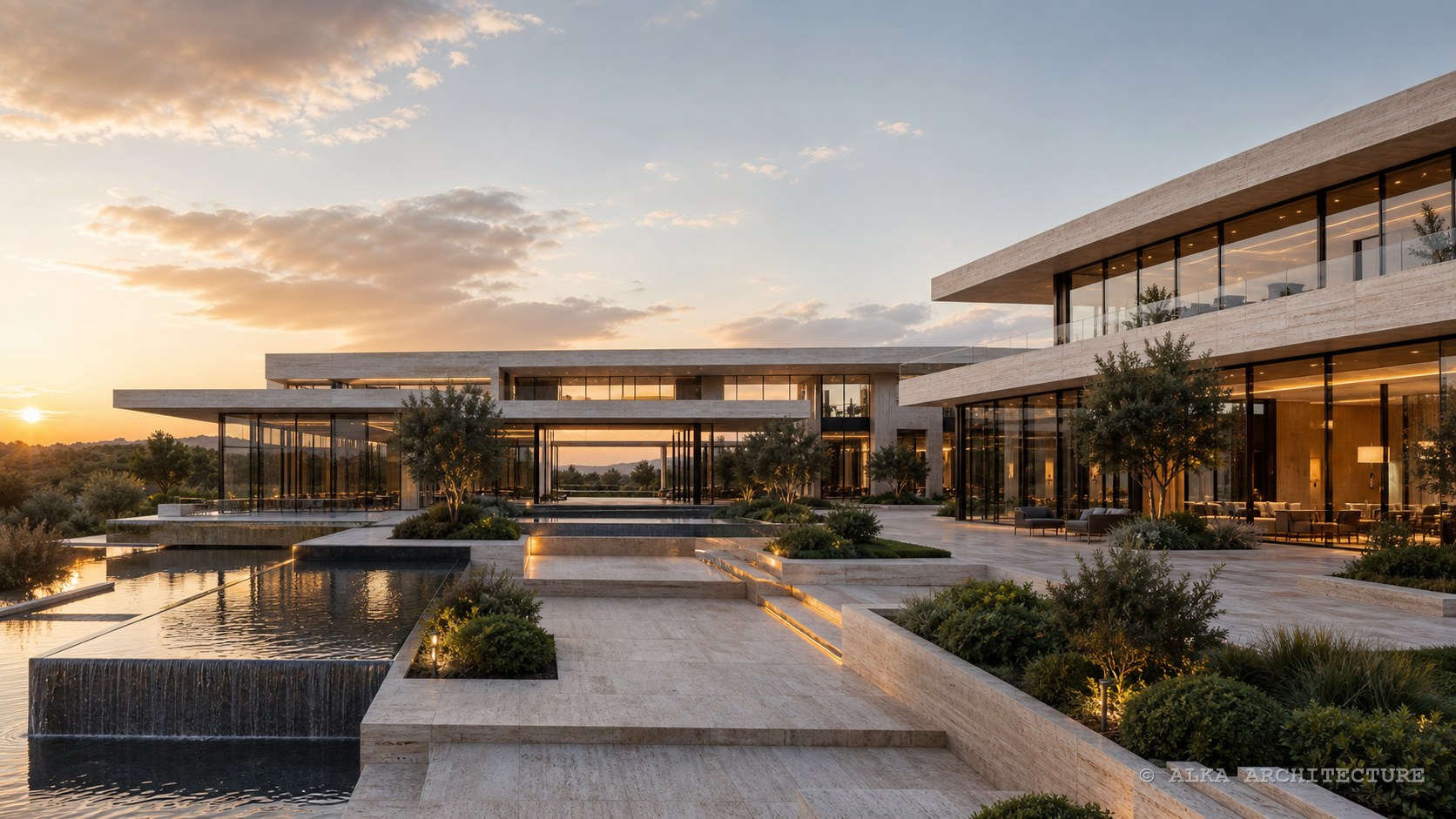 Villa Solis — COURTYARD + WATER TERRACES