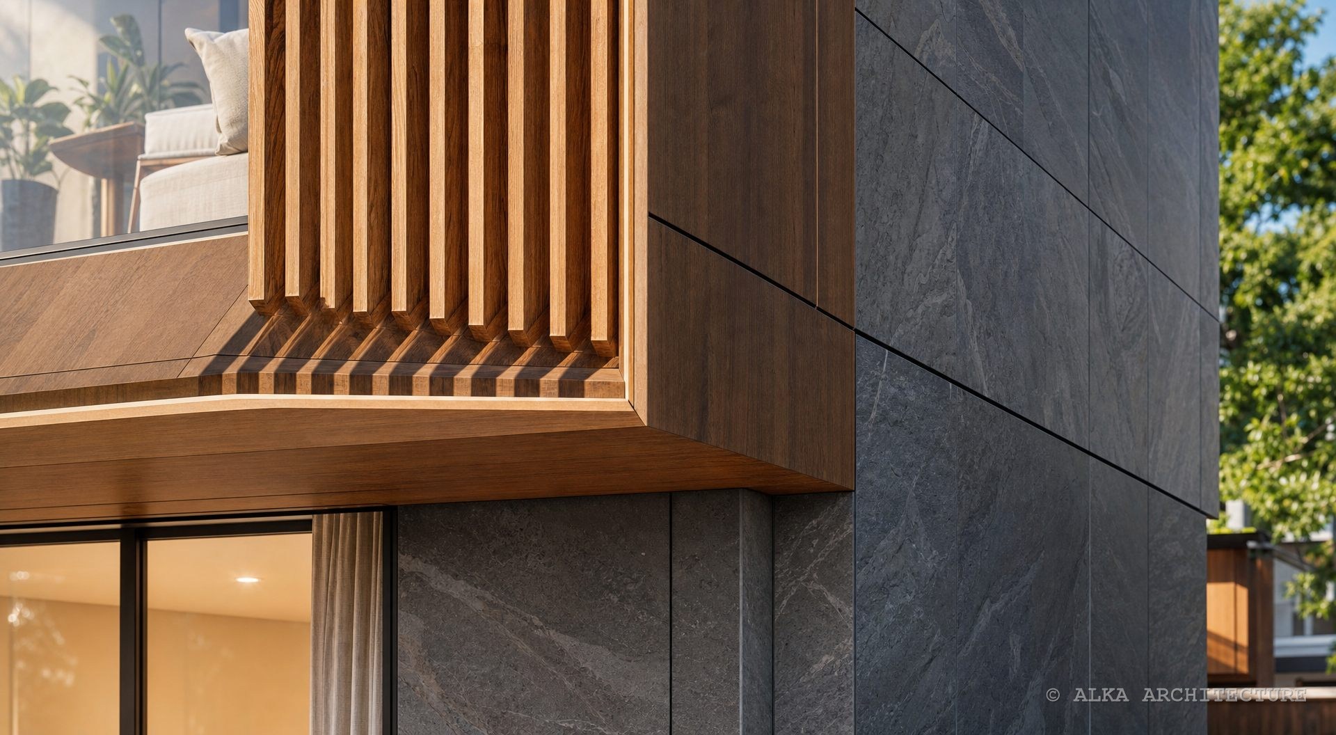 Villa Noor — TIMBER LOUVRE DETAIL
